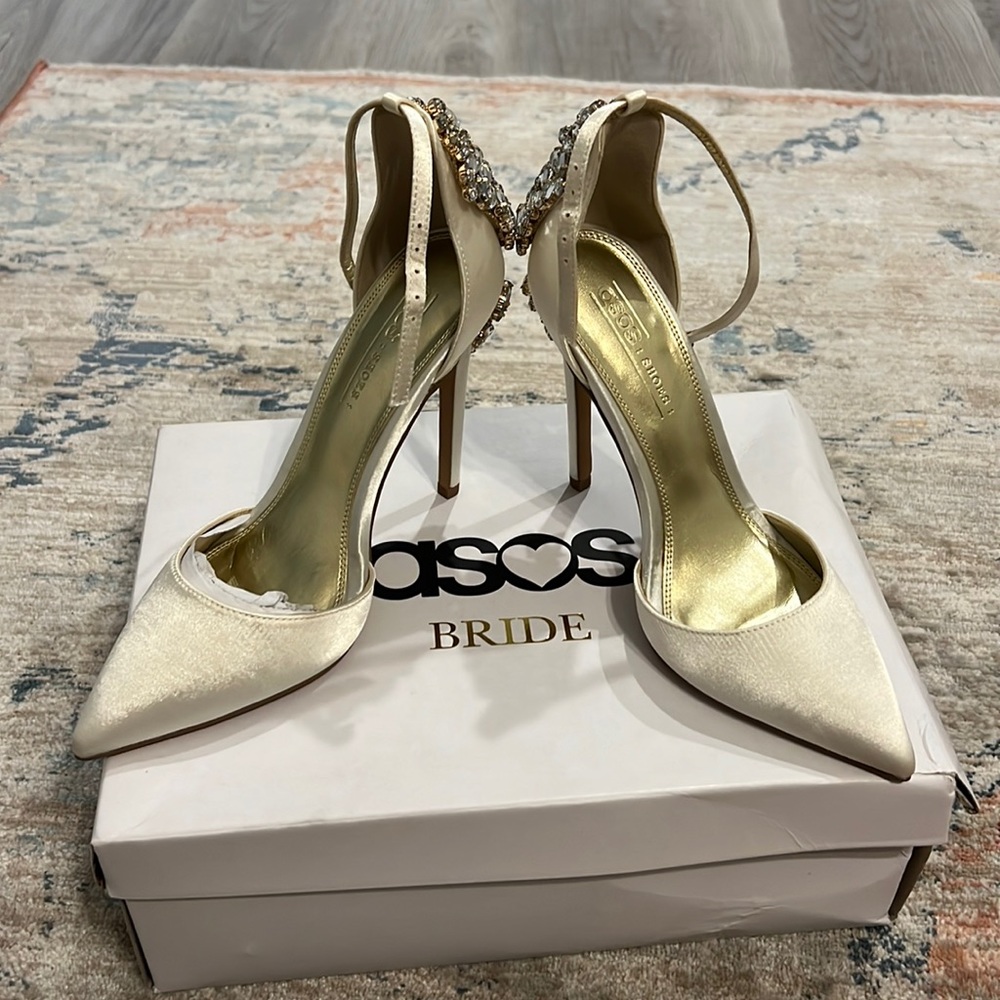 Cream/White ASOS BRIDE Heels
